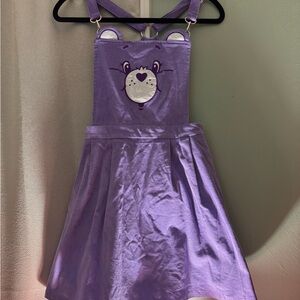 Dolls Kill x Care Bears Purple Pinafore Dress Medium NWOT
